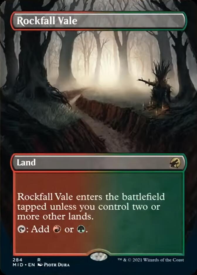 Rockfall Vale (Borderless Alternate Art) [Innistrad: Midnight Hunt] | Chromatic Games