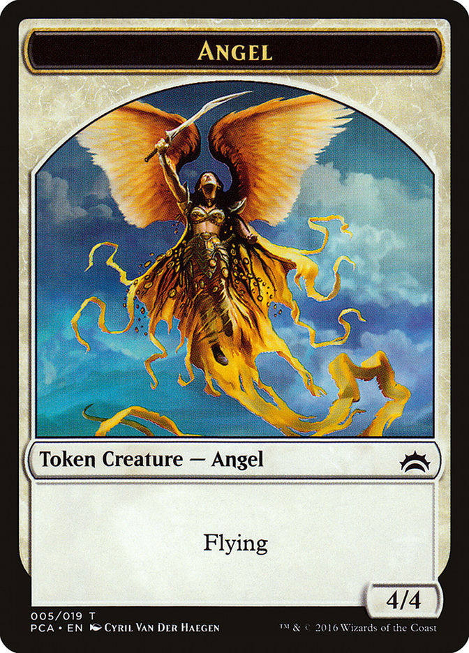 Angel // Saproling Double-Sided Token [Planechase Anthology Tokens] | Chromatic Games