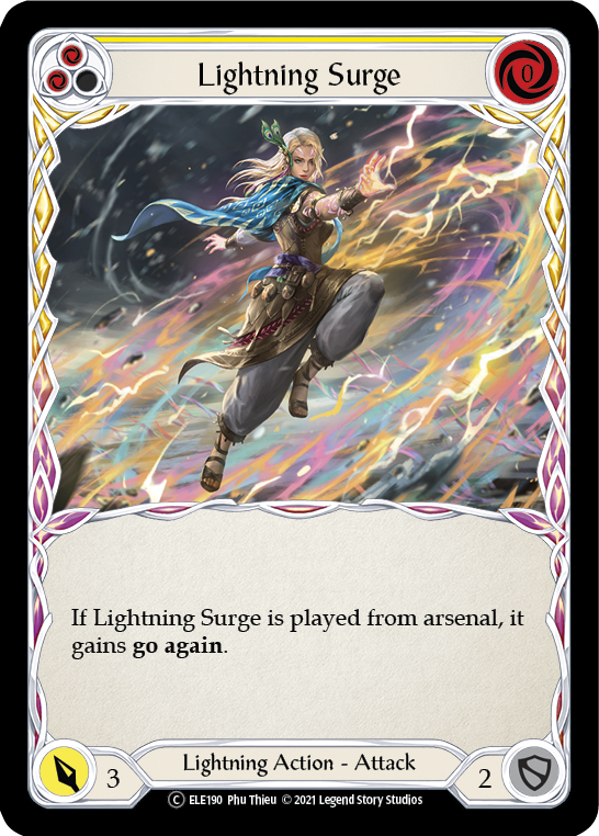 Lightning Surge (Yellow) [U-ELE190] (Tales of Aria Unlimited)  Unlimited Rainbow Foil | Chromatic Games