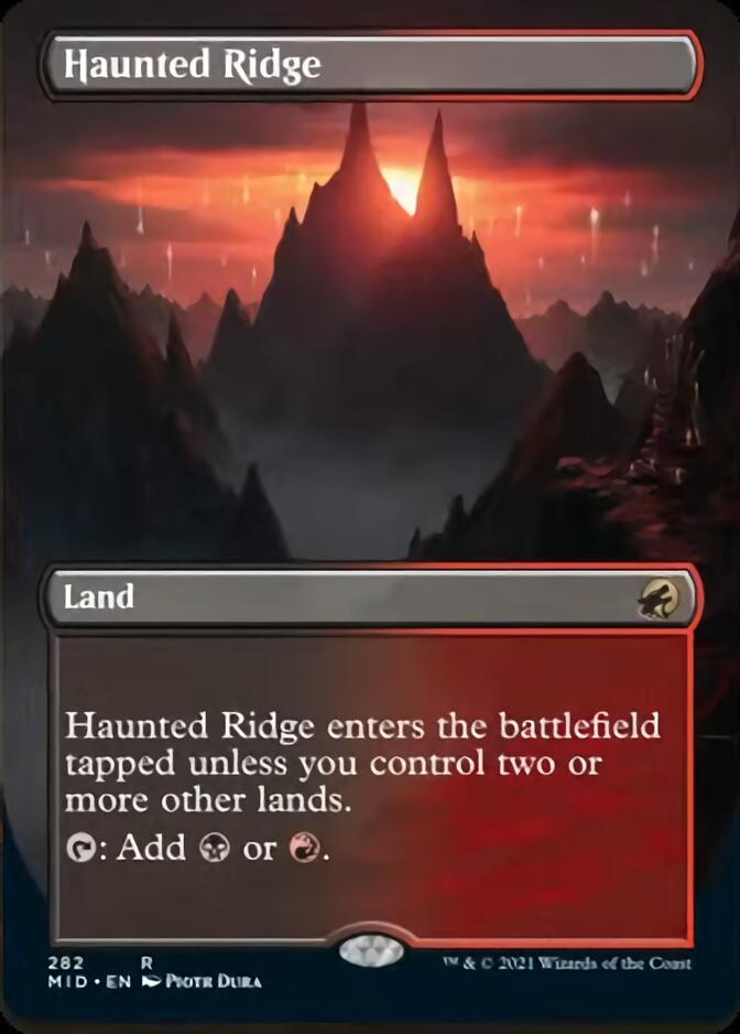 Haunted Ridge (Borderless Alternate Art) [Innistrad: Midnight Hunt] | Chromatic Games