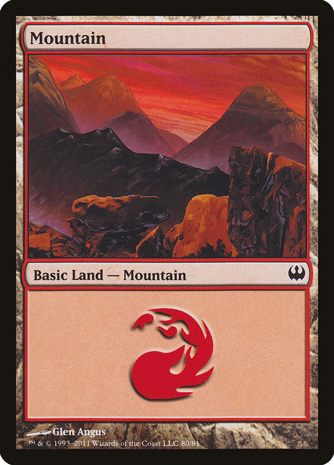 Mountain (80) [Duel Decks: Knights vs. Dragons] | Chromatic Games