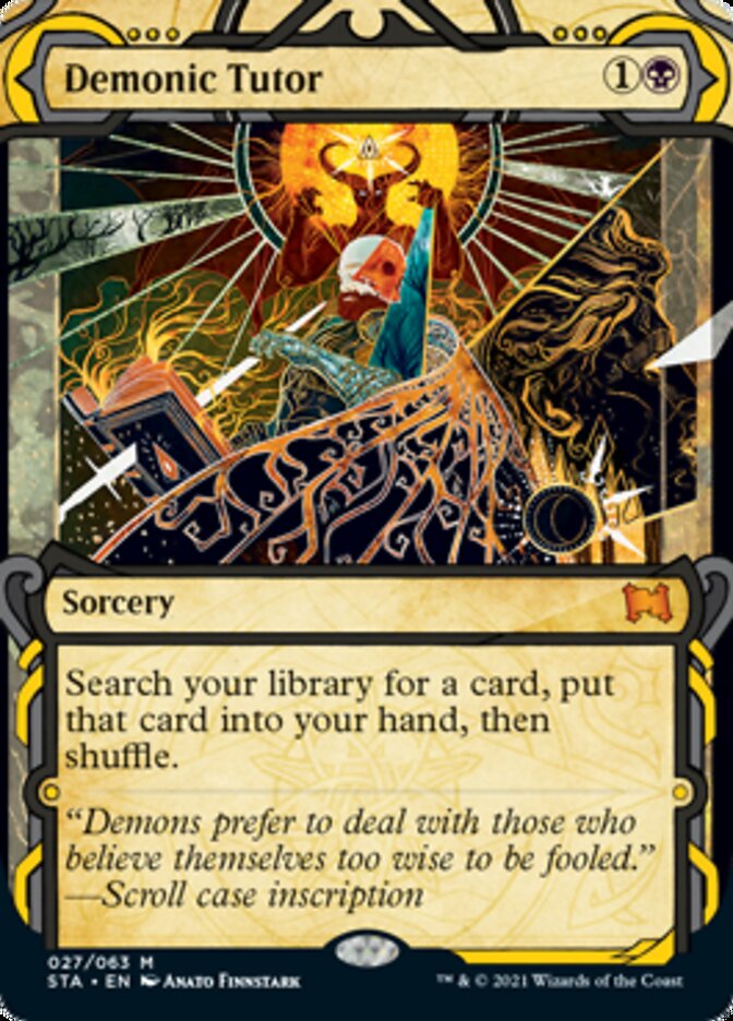 Demonic Tutor (Foil Etched) [Strixhaven: School of Mages Mystical Archive] | Chromatic Games