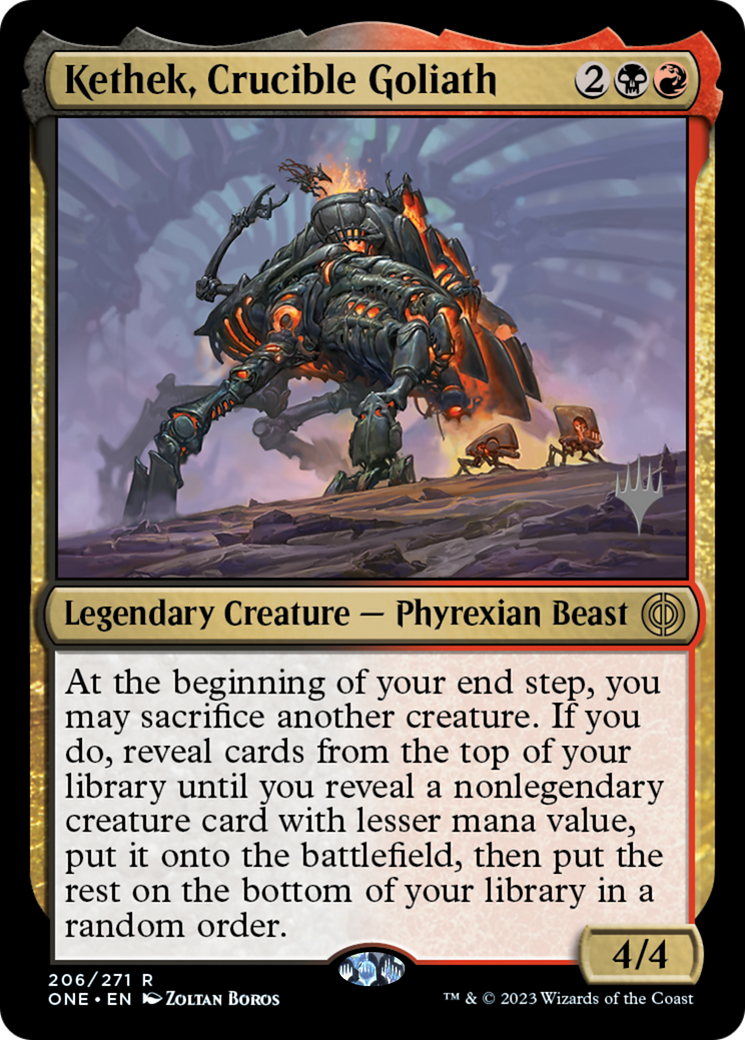 Kethek, Crucible Goliath (Promo Pack) [Phyrexia: All Will Be One Promos] | Chromatic Games