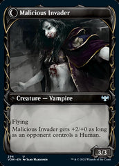 Innocent Traveler // Malicious Invader (Showcase Fang Frame) [Innistrad: Crimson Vow] | Chromatic Games