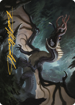 Brainstealer Dragon Art Card (Gold-Stamped Signature) [Commander Legends: Battle for Baldur's Gate Art Series] | Chromatic Games