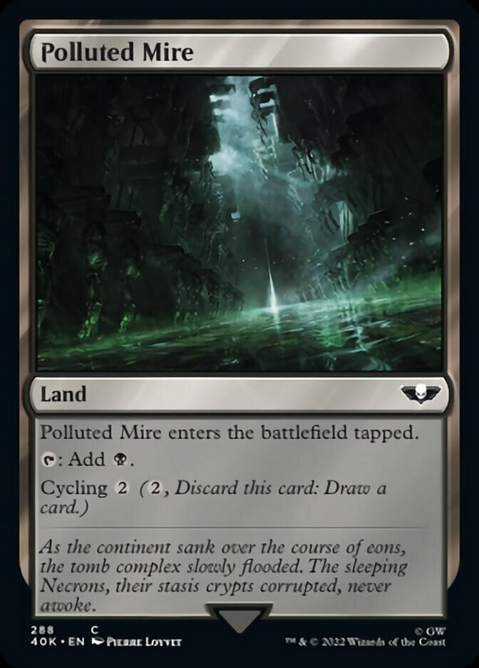 Polluted Mire (Surge Foil) [Warhammer 40,000] | Chromatic Games
