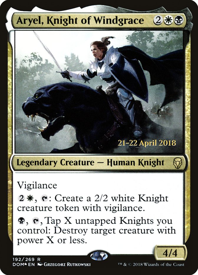 Aryel, Knight of Windgrace [Dominaria Prerelease Promos] | Chromatic Games