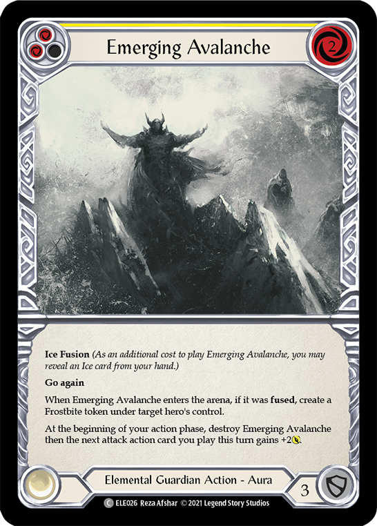 Emerging Avalanche (Yellow) [ELE026] (Tales of Aria)  1st Edition Rainbow Foil | Chromatic Games