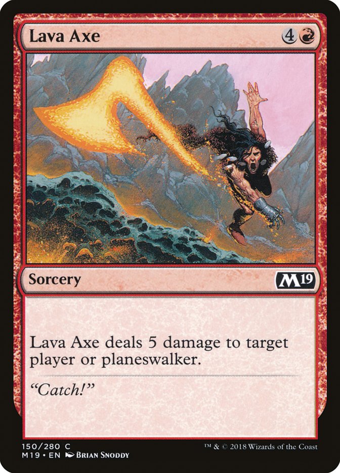 Lava Axe [Core Set 2019] | Chromatic Games