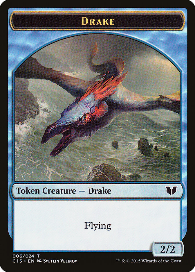 Drake // Elemental (020) Double-Sided Token [Commander 2015 Tokens] | Chromatic Games