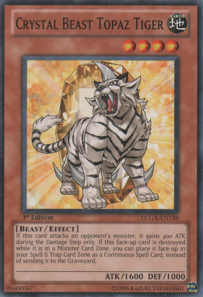 Crystal Beast Topaz Tiger [LCGX-EN158] Common | Chromatic Games