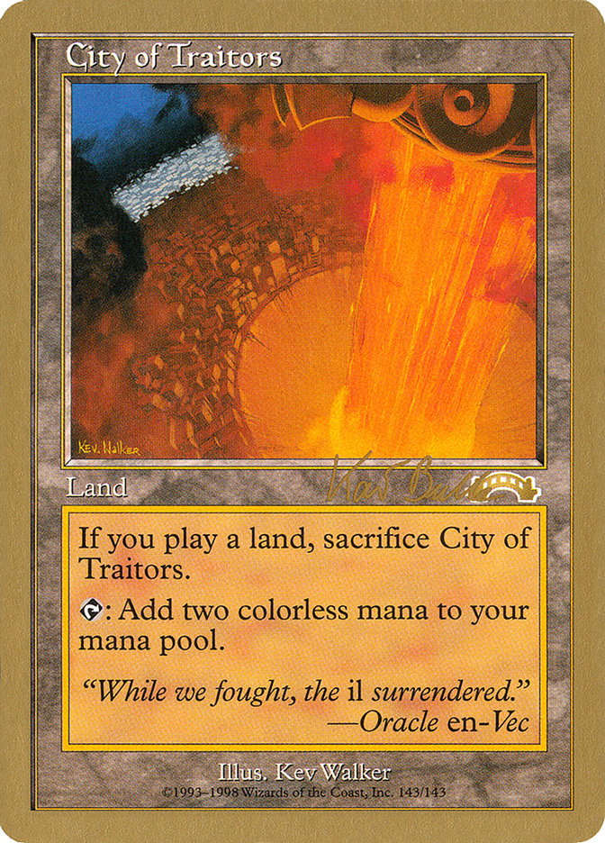 City of Traitors (Kai Budde) [World Championship Decks 1999] | Chromatic Games