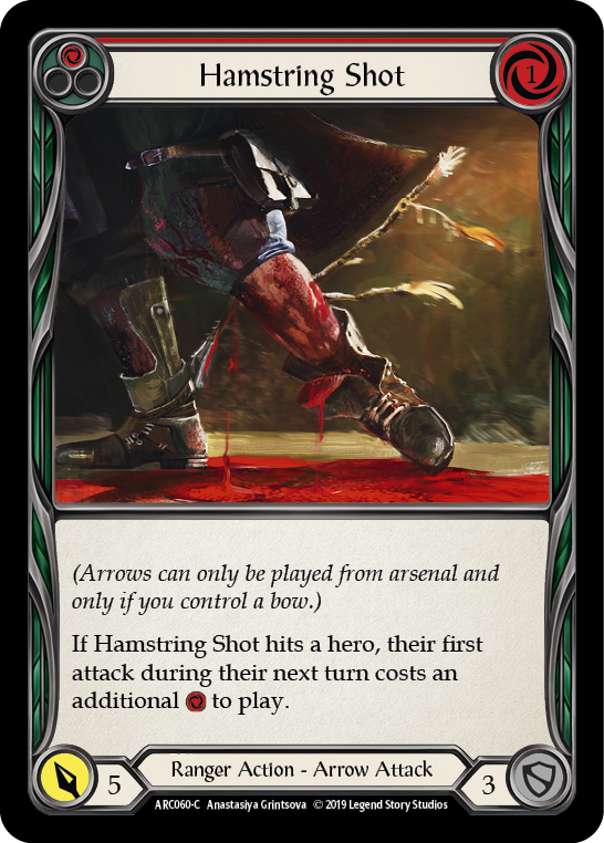 Hamstring Shot (Red) [ARC060-C] (Arcane Rising)  1st Edition Rainbow Foil | Chromatic Games