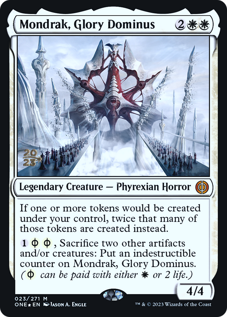 Mondrak, Glory Dominus [Phyrexia: All Will Be One Prerelease Promos] | Chromatic Games