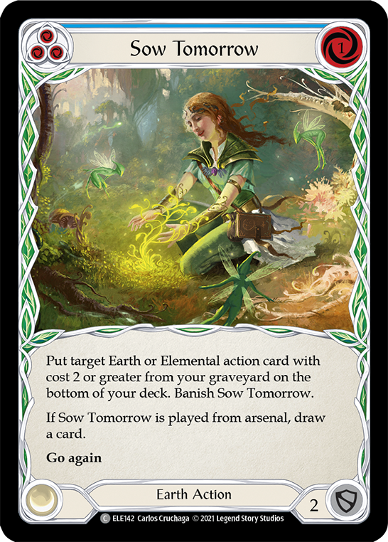 Sow Tomorrow (Blue) [ELE142] (Tales of Aria)  1st Edition Normal | Chromatic Games