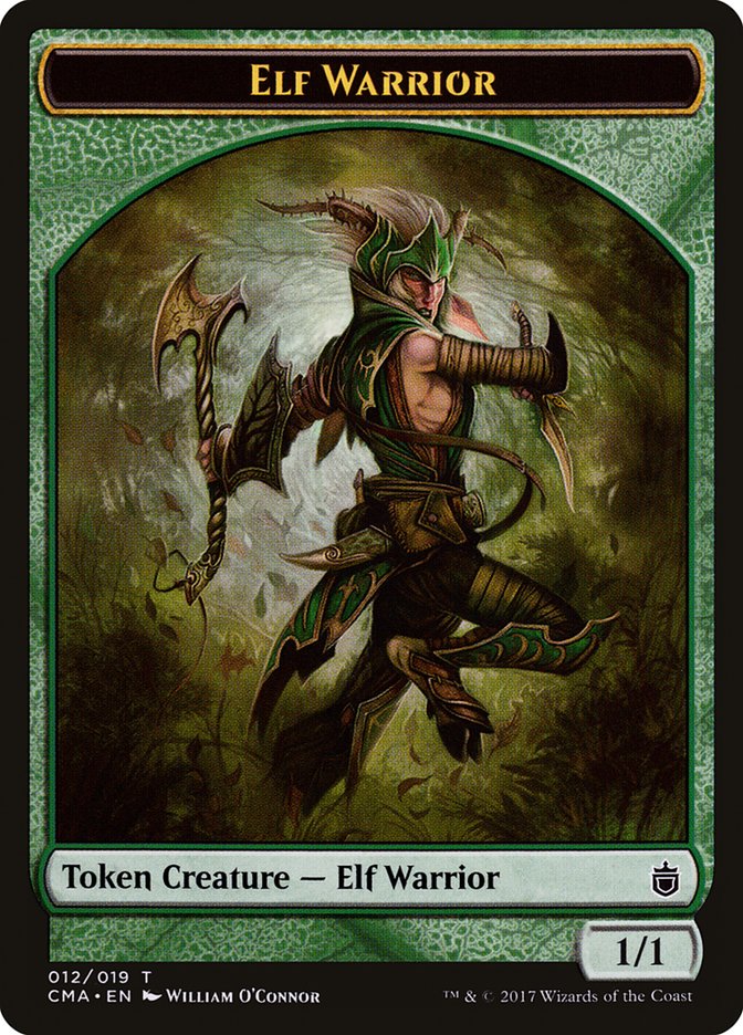 Elf Warrior Token [Commander Anthology Tokens] | Chromatic Games