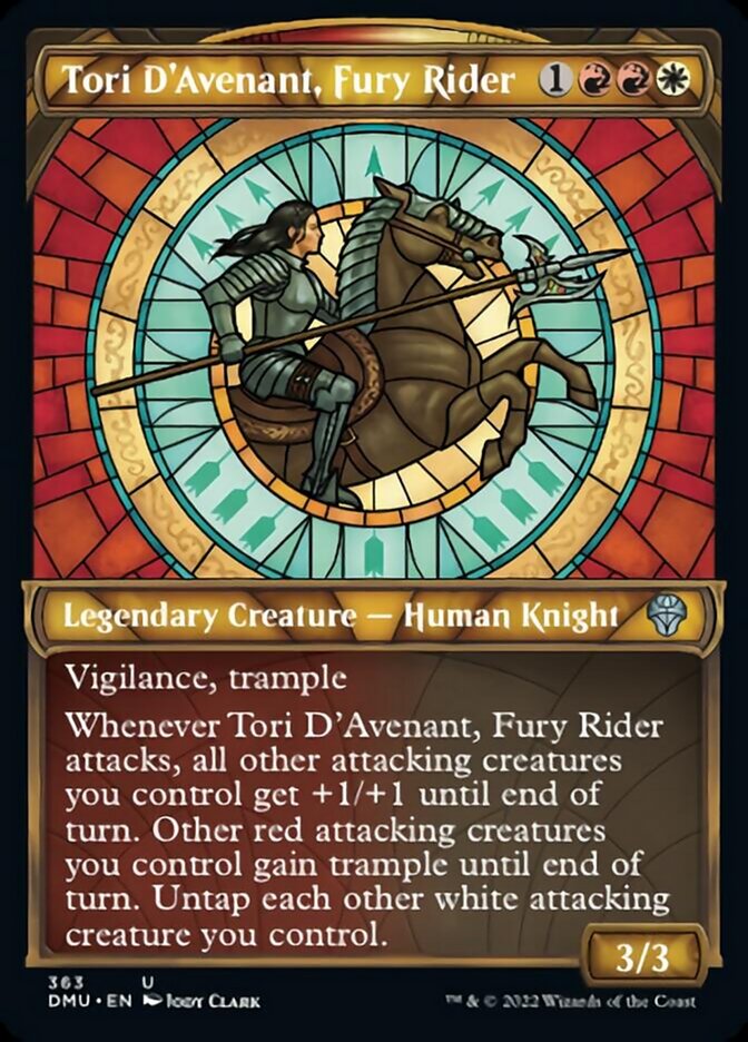 Tori D'Avenant, Fury Rider (Showcase Textured) [Dominaria United] | Chromatic Games