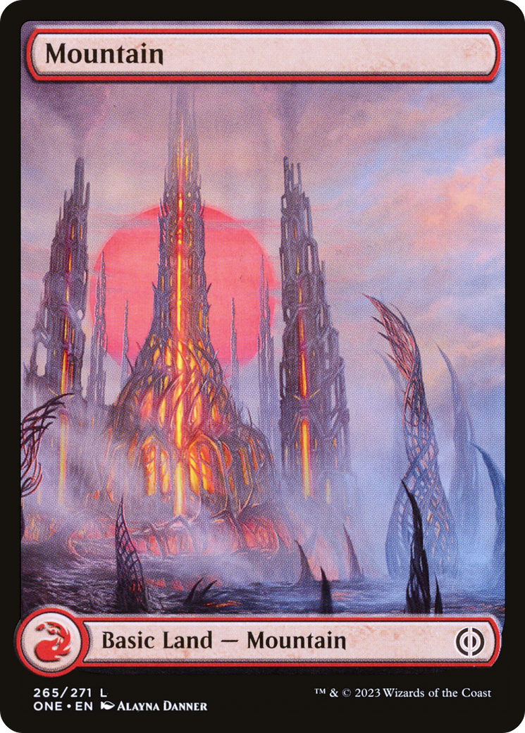 Mountain (265) (Full-Art) [Phyrexia: All Will Be One] | Chromatic Games