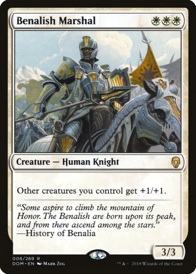 Benalish Marshal (Promo Pack) [Dominaria Promos] | Chromatic Games