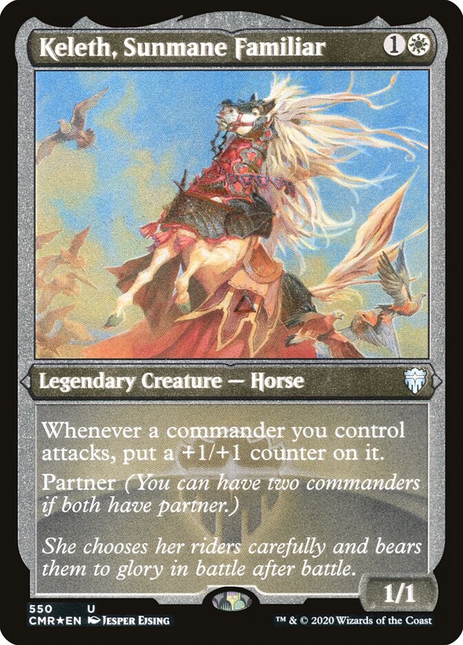 Keleth, Sunmane Familiar (Etched) [Commander Legends] | Chromatic Games