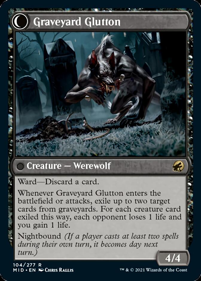 Graveyard Trespasser // Graveyard Glutton [Innistrad: Midnight Hunt] | Chromatic Games