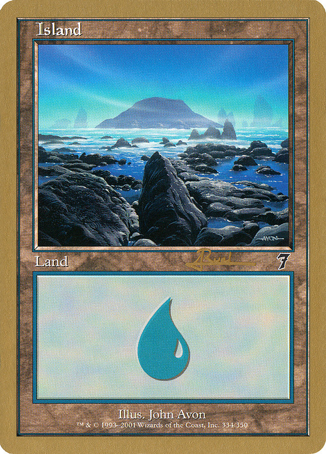 Island (ar334) (Antoine Ruel) [World Championship Decks 2001] | Chromatic Games