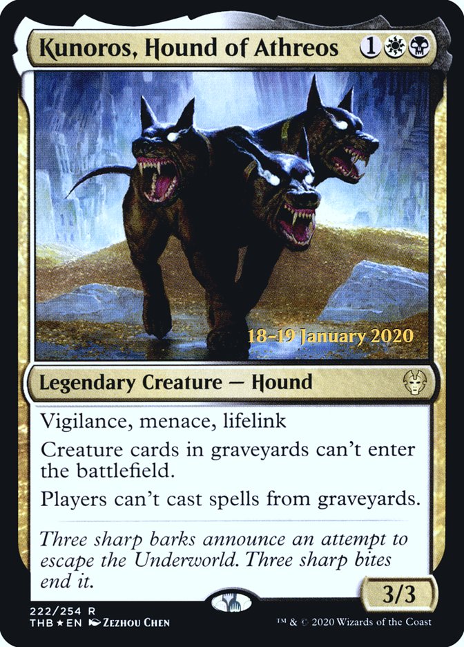 Kunoros, Hound of Athreos [Theros Beyond Death Prerelease Promos] | Chromatic Games