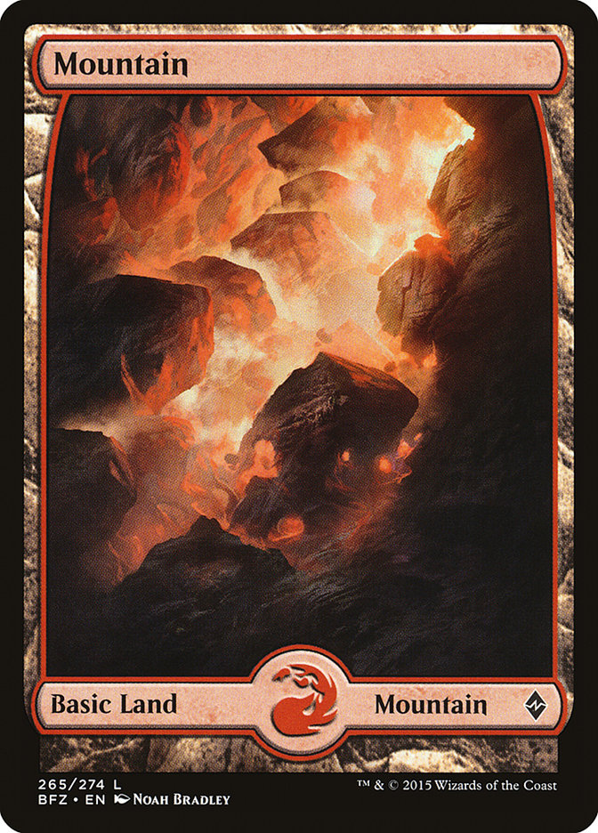 Mountain (265) (Full Art) [Battle for Zendikar] | Chromatic Games