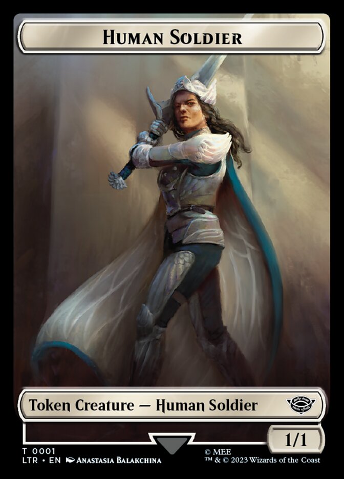 Human Soldier Token (01) [The Lord of the Rings: Tales of Middle-Earth Tokens] | Chromatic Games