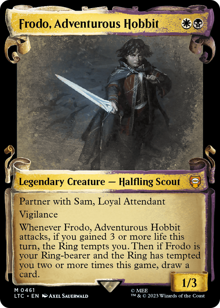 Frodo, Adventurous Hobbit [The Lord of the Rings: Tales of Middle-Earth Commander Showcase Scrolls] | Chromatic Games