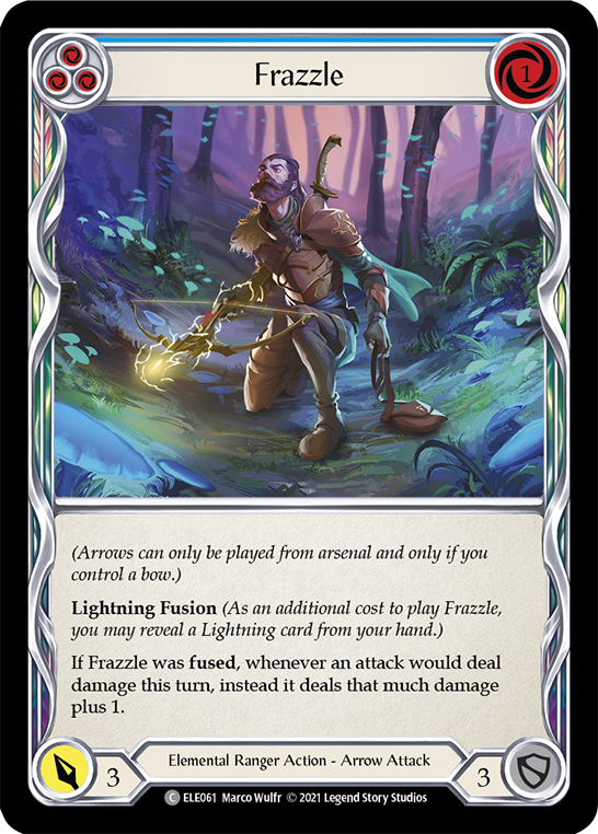 Frazzle (Blue) [ELE061] (Tales of Aria)  1st Edition Rainbow Foil | Chromatic Games