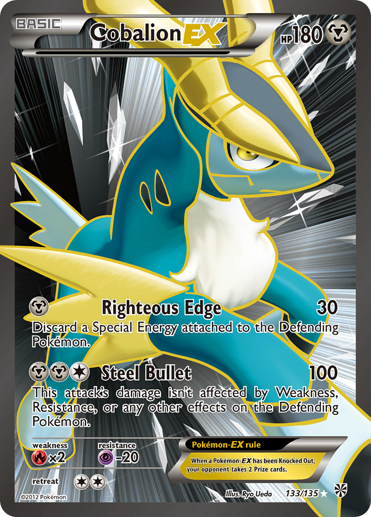 Cobalion EX (133/135) [Black & White: Plasma Storm] | Chromatic Games