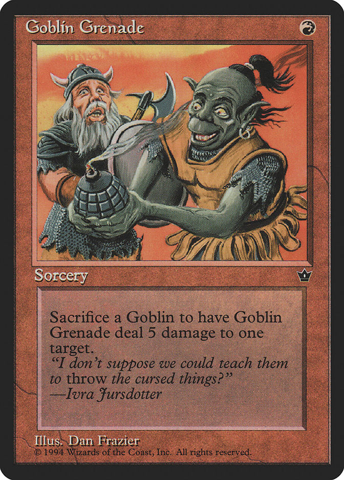 Goblin Grenade (Dan Frazier) [Fallen Empires] | Chromatic Games