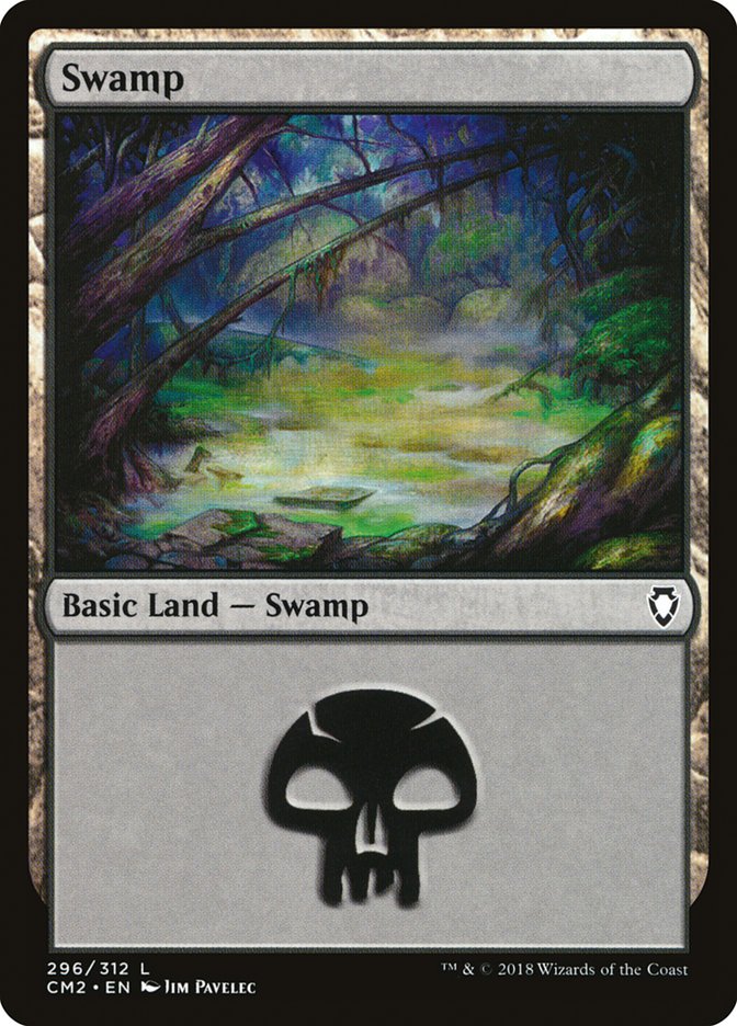 Swamp (296) [Commander Anthology Volume II] | Chromatic Games