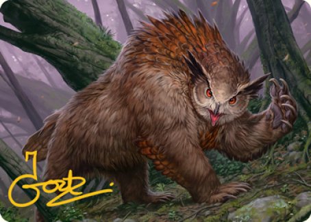 Owlbear Art Card (Gold-Stamped Signature) [Dungeons & Dragons: Adventures in the Forgotten Realms Art Series] | Chromatic Games