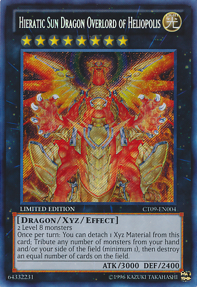 Hieratic Sun Dragon Overlord of Heliopolis [CT09-EN004] Secret Rare | Chromatic Games