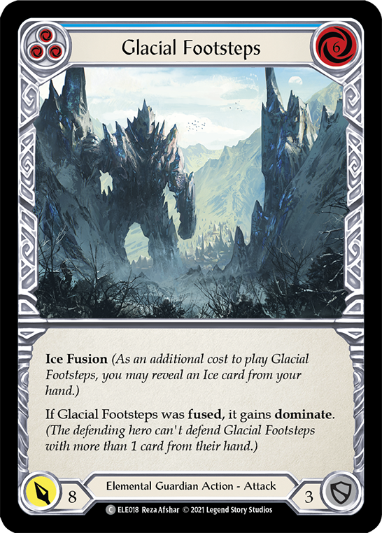 Glacial Footsteps (Blue) [ELE018] (Tales of Aria)  1st Edition Normal | Chromatic Games