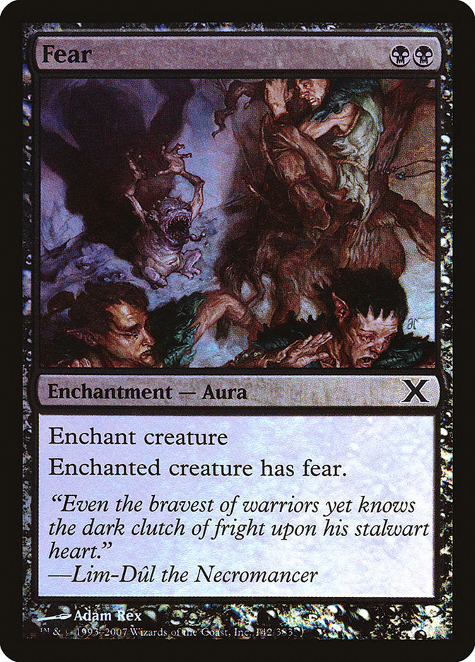 Fear (Premium Foil) [Tenth Edition] | Chromatic Games