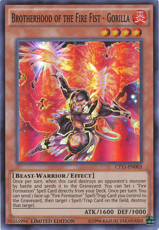 Brotherhood of the Fire Fist - Gorilla [CT11-EN003] Super Rare | Chromatic Games