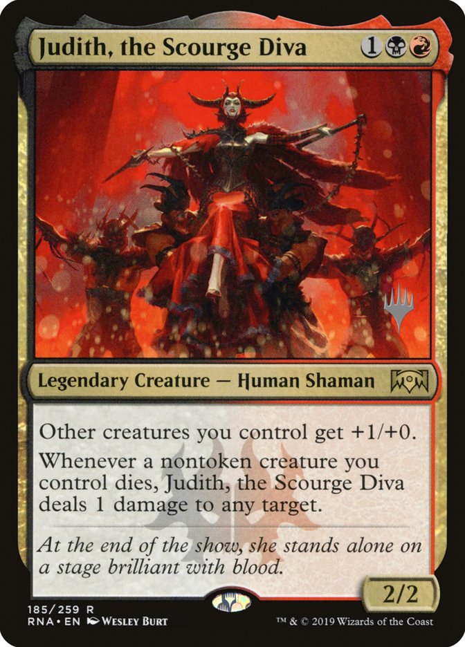 Judith, the Scourge Diva (Promo Pack) [Ravnica Allegiance Promos] | Chromatic Games