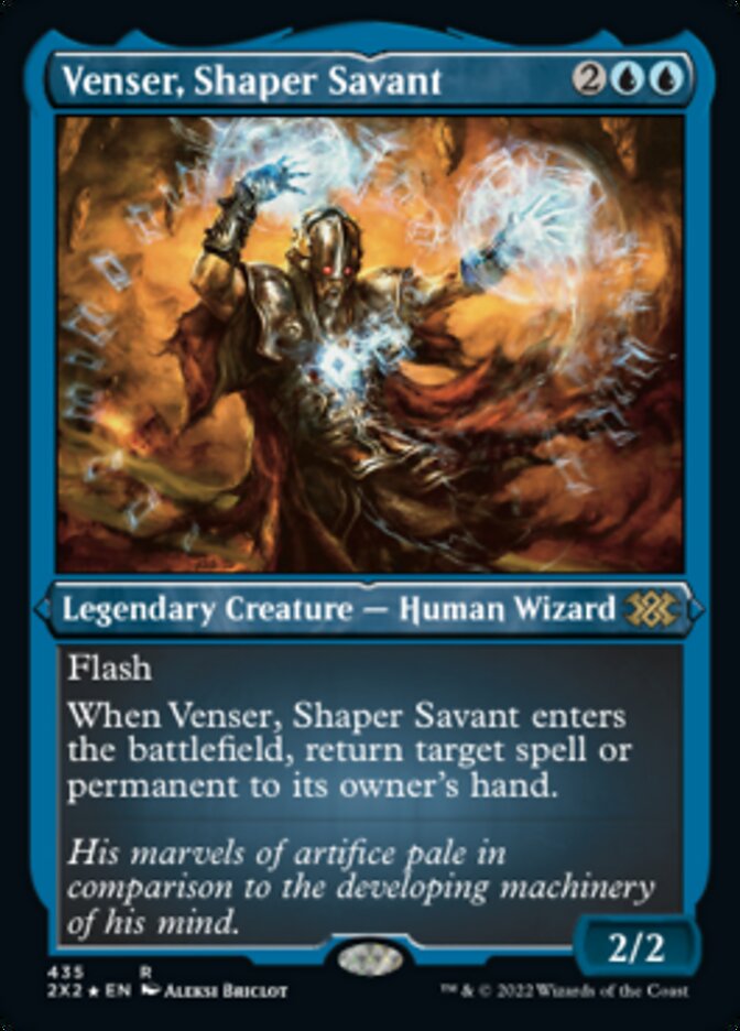 Venser, Shaper Savant (Foil Etched) [Double Masters 2022] | Chromatic Games