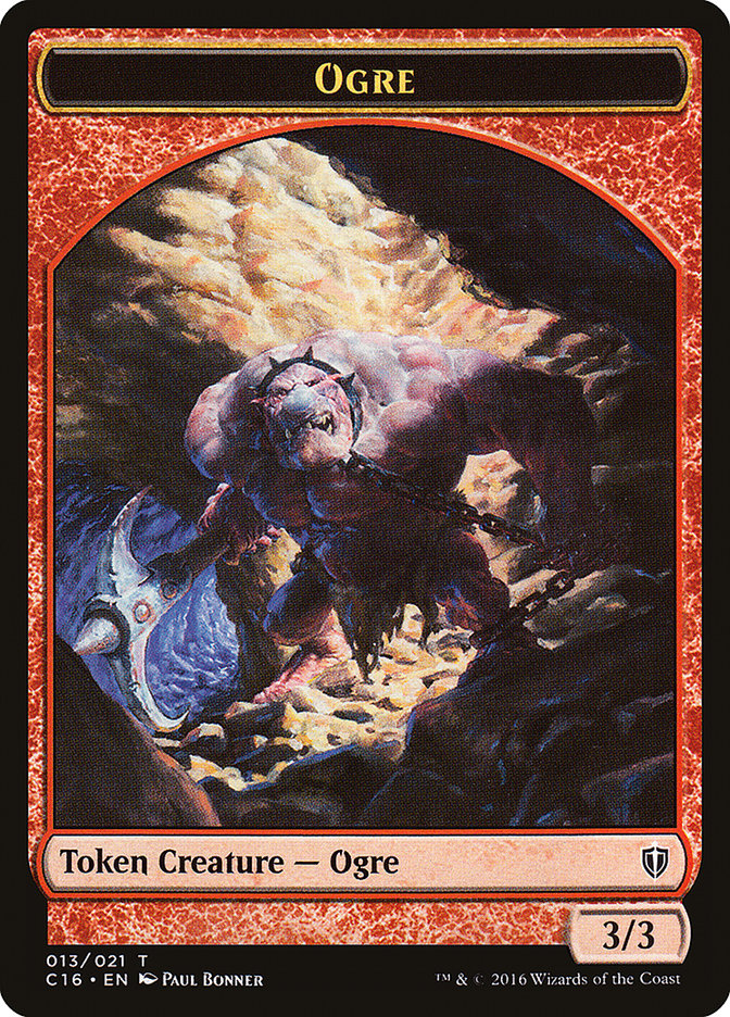 Beast // Ogre Double-Sided Token [Commander 2016 Tokens] | Chromatic Games