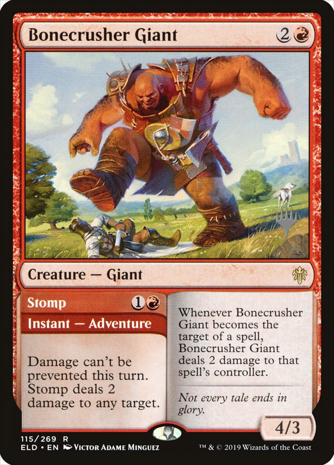 Bonecrusher Giant // Stomp (Promo Pack) [Throne of Eldraine Promos] | Chromatic Games