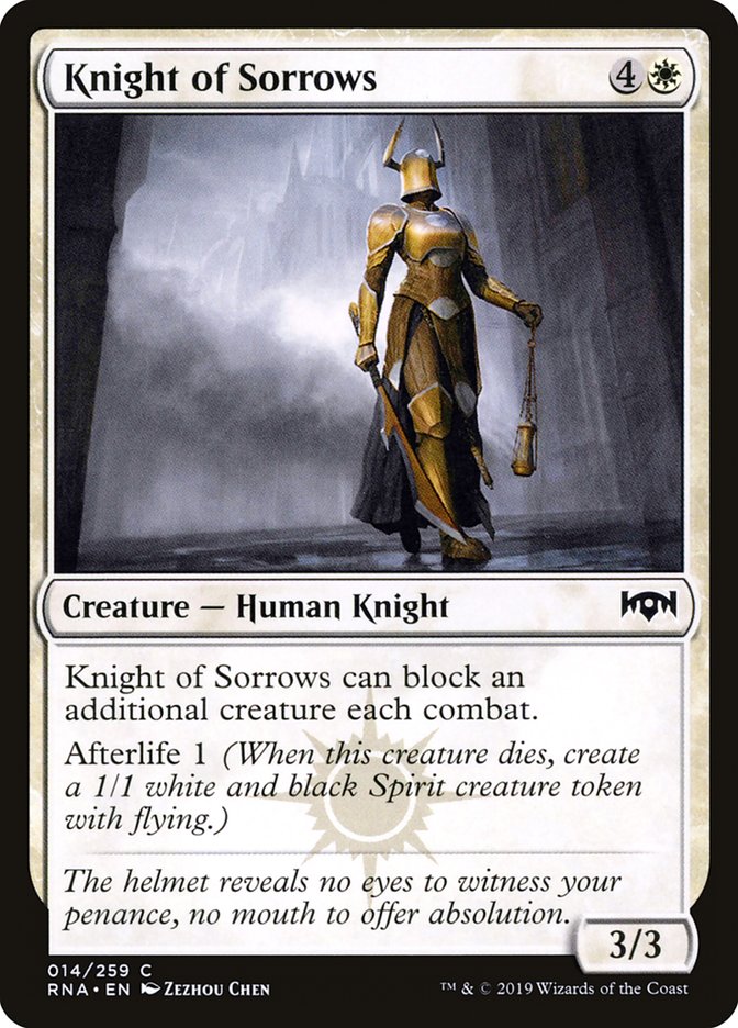 Knight of Sorrows [Ravnica Allegiance] | Chromatic Games