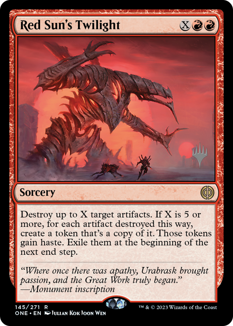 Red Sun's Twilight (Promo Pack) [Phyrexia: All Will Be One Promos] | Chromatic Games