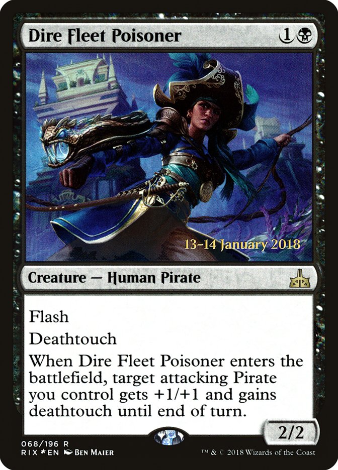 Dire Fleet Poisoner [Rivals of Ixalan Prerelease Promos] | Chromatic Games