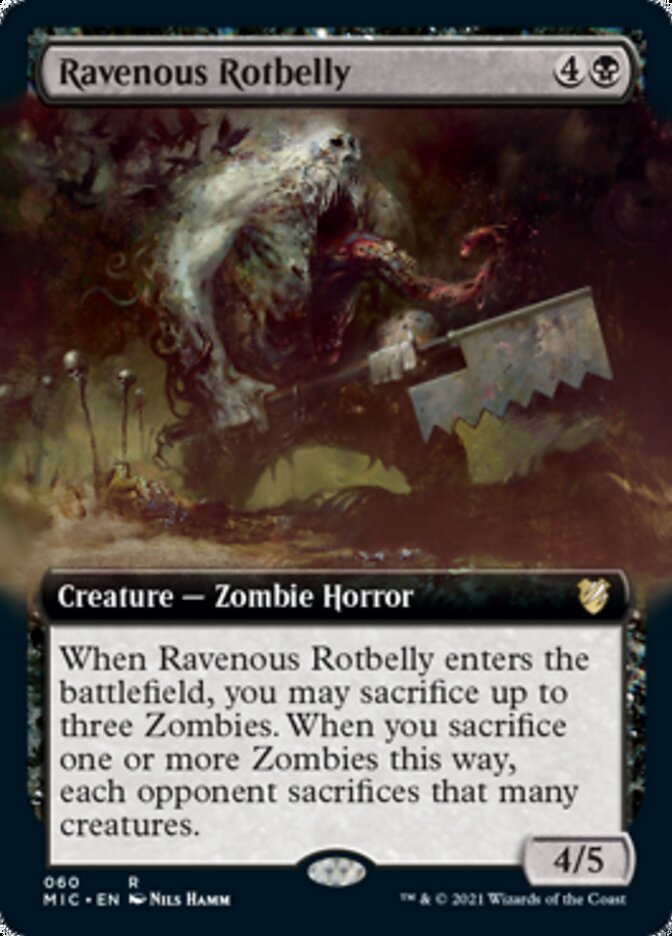 Ravenous Rotbelly (Extended Art) [Innistrad: Midnight Hunt Commander] | Chromatic Games