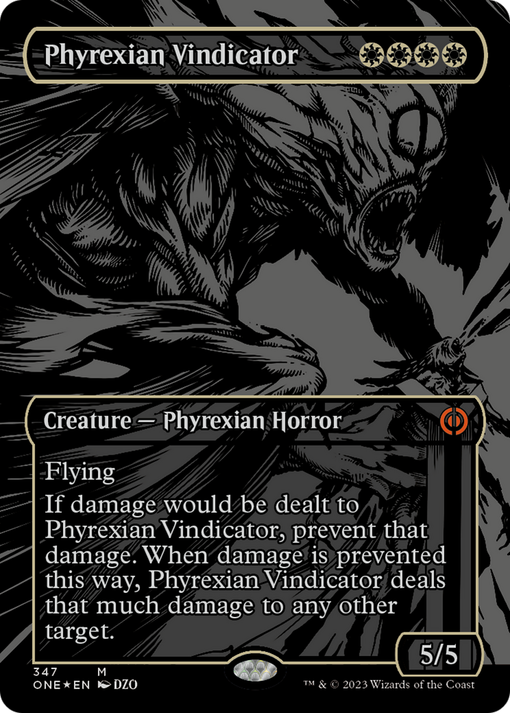 Phyrexian Vindicator (Oil Slick Raised Foil) [Phyrexia: All Will Be One] | Chromatic Games