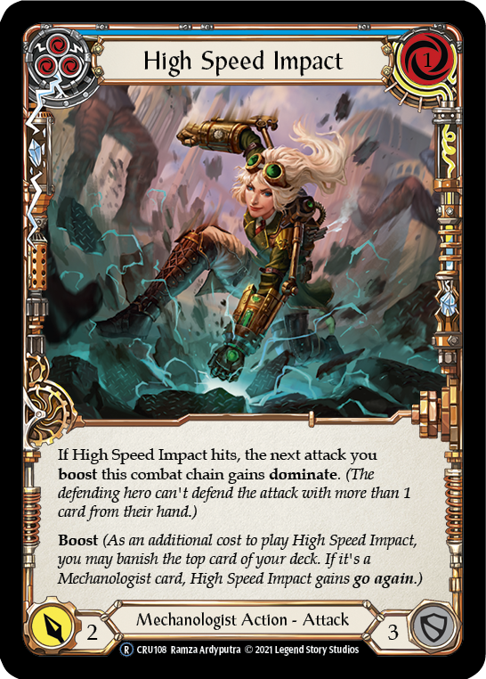 High Speed Impact (Blue) [U-CRU108] (Crucible of War Unlimited)  Unlimited Rainbow Foil | Chromatic Games