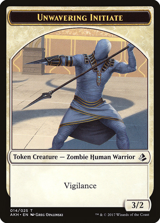 Unwavering Initiate Token [Amonkhet Tokens] | Chromatic Games